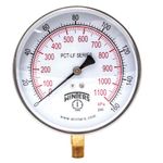 Winters PCT324LF PCT-LF Series Pressure Gauge, 4.5" Dial Size, 1/4" NPT, 0/160 psi/kpa, ±1% Accuracy
