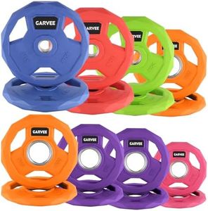 2-Inch Bumper Plates Set -Rubber Coated Cast Iron Weight Platesfor Home Gym & Commercial Use,Barbell Plates for Men & Women,Multiple Weights Options (2.5-95 Lbs, Single/Pair/Set) 275 Lb Sets