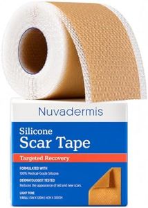 NUVADERMIS Silicone Scar Tape for Surgical Scars - 120" x 1.5" Roll - Extra Long Medical Grade Silicone Scar Tape for C-Section, Tummy Tuck, Keloid, and Surgical Scars - Reusable Tape Strips - 1 Pack