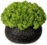 Briful Succulents Plants Artificial in Ceramic Pots Fake Succulent Arrangement with Black Bowl Planter Large Faux Succulent Plants for Home Bathroom Shelf Desk Table Indoor Decor