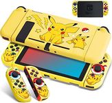 Xcitifun Designed for Nintendo Switch Case Switch Joy-Con TPU Cases for Girls Boys Kids Cute Kawaii Cartoon Character Protective Shell Compatible with Nintendo Switch Controller Cover - Yellow Mouse