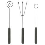 Luxshiny Chocolate Fork -3pcs Fondue Chocolate Stainless Steel Dipping Fork Set Fruit Dipping Tools DIY Decorating Tool for Handmade Chocolates Fondue Cheese