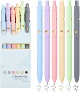 FIOVER Colored Pens, 6 Pack Colorful Gel Pens, Medium Point 0.7mm, Smooth Writing Journaling Supplies Multicolor Ballpoint for Journaling, Drawing, Doodling, and Note Taking (Multiple Colors)