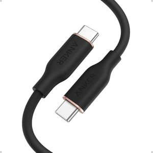 Anker USB C Cable, 240W Type C Flow Cord, Fast Charging for iPhone 17/16 Series, MacBook Pro 2020, and More (Black, 3FT)