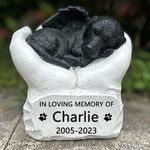 EVURU Personalized Resin Pet Cremation Urn For Dog, Custom Pet Dog Ashes Urns, Dog Memorial Keepsake Urn Gift, Engraved With Name And Date