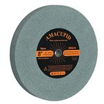 AmaCupid Bench Grinding Wheel 8 inch, Green Silicon Carbide Abrasive. for Sharpening Carbide Tools, Products of Non-Metallic Materials. 5/8 inch Arbor, 1 inchThickness, 80 Grit