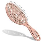 Ninabella Organic Detangling Hair Brush for Women, Men & Children - Does not Pull on Hair - Hair Straightening Brushes for Straight, Curly & Wet Hair - Unique Spiral Hairbrush