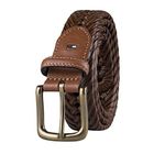 Tommy Hilfiger Men's Braided Belt, Saddle, 30