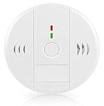 Combination Smoke and Carbon Monoxide Detector Alarm, Beeps Warning Smoke Co Alarm Clock for Travel Home Bedroom Living Room Basement Attics, Battery Operated, Comply with UL 217 and UL 2034, 1 Pack