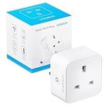 UPXNBOR Smart Plug, Wi-Fi Outlet Compatible with Alexa, Google Home, Wireless Smart Socket with Energy Monitoring, Timer & APP Remote Control - No Hub Required (1 Pack)