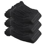 KLHB-YF Looped End Wet Mop Head,Commercial Mop Head–Cotton String Mop Replacement Head,6 Inch Universal Headband, Mop Head Replacement for Home, Industrial and Commercial Use-Black(3 Pack)