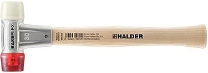 Halder USA - Baseplex Mallet with Nylon and Red Plastic Face Inserts (3968.03), Red/White