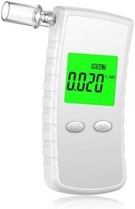 Breathalyzer,Professional-Grade Alcohol Breathalyzer Tester with LCD Display,High-Accuracy Professional Alcohol Tester with 10 Mouthpieces,Portable Alcohol Tester for Home and Party Use (White)