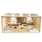 kathson Wooden Hamster Cage, 32in L