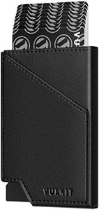 VULKIT Minimalist Slim Wallet for Men Pop Up Card Holder RFID Blocking with Money Pocket for Cash & Credit Cards Black