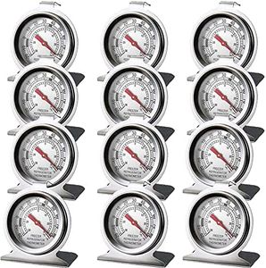 Stainless Steel Refrigerator Freezer Thermometer Large Dial Thermometer (12 Pack)