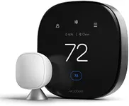 ecobee New Smart Thermostat Premium with Smart Sensor and Air Quality Monitor - Programmable Wifi Thermostat - Works with Siri, Alexa, Google Assistant