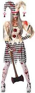 ATOSA déguisement femme arlequin sanglante M