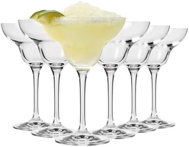 Krosno Margarita Cocktail Glasses | Set of 6 | 9.1 oz | Mixology Collection | Perfect for Home Restaurants and Parties | Dishwasher Safe | Gift Idea | Made in Europe