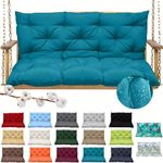 FRVKBFL Swing Replacement Cushions, Swing Cushions 3 Seater Replacement, 2-3 Seater Bench Cushions for Porch Swing Cushions Outdoor, Waterproof Garden Recliner Seat Cushions (60x40in, Lake Blue)