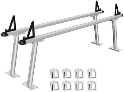 GarveeTech Truck Rack, 17-29 in Adjustable Ladder Rack for Trucks with C-Clamps, Non-Drilling Aluminum 800 lbs Capacity Truck Bed Rack, Heavy Duty Pickup Truck Racks for Kayak, Surfboard,Lumber,Ladder