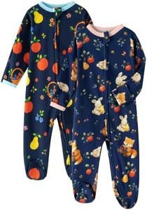 GUISBY Baby Boy Footed Pajamas Cotton Zipper Sleeper, 0-3M