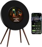 MorningBlues Record R1 Vinyl-Style Bluetooth Speaker, 2.1 Stereo Hi-Fi, Album Art Animation with Dynamic Mood Lyrics, Wi-Fi & Bluetooth, Home Audio & Décor