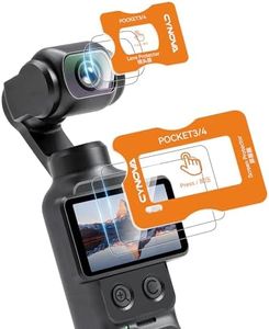 CYNOVA Screen Protector for DJI Osmo Pocket 4 Accessories, Tempered Glass with Auto Alignment Tool for DJI Osmo Pocket 3/4/Xtra Muse, Easy Install Bubble Free, HD Clear, Scratch Resistant [2+2 Pack]