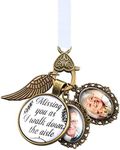 Wedding Bouquet Charm Lacy Oval Bridal Charm Bridal Bouquet Charm Angel Wing Photo bouquet Charm Memorial Photo Charm You as I Walk Down The Aisle Charm for Bridal Shower Bachelor Party Wedding,