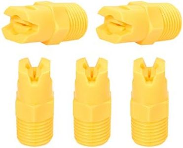 uxcell Flat Fan Spray Tip, 1/4BSPT Male Thread PP Nozzle, 5 Pcs (110 Degree, 0.91mm Orifice Diameter)