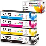 Miss Deer 970 971 XL Ink Cartridge Compatible Replacement Ink for HP 970 971 XL,Work for HP Officejet Pro X576dw X451dn X451dw X476dw X476dn X551dw Printer (4 Pack)