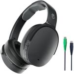 Skullcandy Hesh ANC Over-Ear Noise Cancelling Wireless Headphones, 22 Hr Battery, Microphone, Works with iPhone Android and Bluetooth Devices - True Black