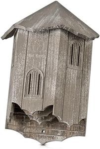VIREESR Wooden Castle Bat Houses for Outdoors, Bat Boxes for Outside, Large Three Chamber Box Perfectly Designed to Attract Bats, Durable and Easy to Hang (Bat House Ⅰ Distressed Wood)