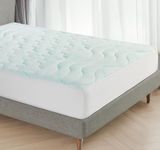 3-Zone Cooling King Mattress Pad, Quilted King Size Mattress Pad, Deep Pocket Fits 8 - 21 inch Mattress