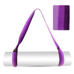 Samadhaan Yoga Mat Strap for Carrying, Adjustable Mat Holder Carrier Sling with Thick, Durable & Comfy Texture Stretching (Purple (Pack of 1))