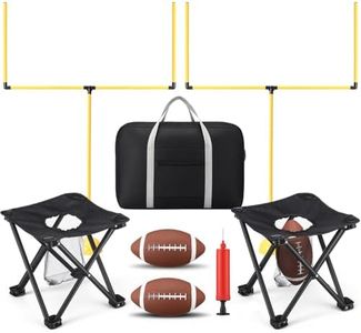 Realspring 2 Set Football Goal Post Yard Football Chairs Outdoor Games Outdoor Toss Goal Post Set for Backyard, Beach, Park, Tournaments, Sports Training