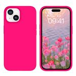 VENINGO for iPhone 15 Plus Case, Phone Case for iPhone 15 Plus Slim Soft Silicone Gel Rubber Shockproof Bumper Full Body 360 Protective Flexible Women Girls Man Case for iPhone 15 Plus, Hot Pink