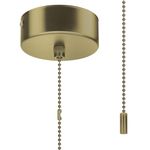 HERBYD Pull Cord Light Switch Bathroom,Ceiling Mounted Antique Brass Chain Kit Ceiling Pendant Light Pull Switch Fitting Replacement for Stylish Bathroom Accessories 150cm Gold