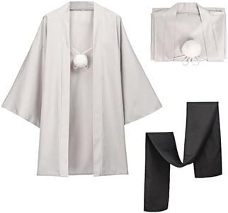 DAZCOS Satoru Cosplay US SIze Haori Kimono Jacket Men with Scarf (X-Large)