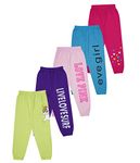 KYDA KIDS Girl's Loose Fit Track Pants (Pack of 5)