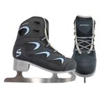 SOFTMAX - Insulated Ice Skates for Women with Figure Blades - Soft, Comfortable and Breathable Boots for Ice Skating LS-626 Size 6