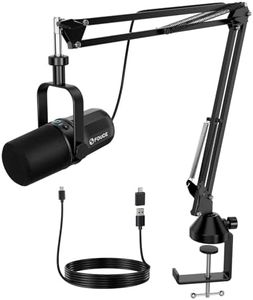 FDUCE SL40+ Dynamic Podcast Microphone,USB/XLR Microphone kit for Streaming&Gaming,Boom Arm Stand Mic,Built-in Headphone Output,Mute Button,gain Button