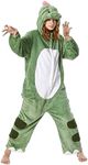 OLAOLA Adult Onesie, Dinosaur Animal Costume, Unisex Onesies Plush Halloween Cosplay Pajamas Party One-Piece Sleepwear