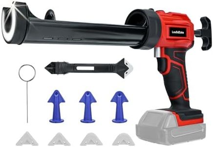 Cordless Caulking Gun for Milwaukee 18V Max Battery, 10 Oz/300ml Electric Silicone Gun,with LED Light,4 Adjustable Speed for Filling, Sealing, Repair