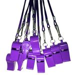 DYBADYSA 20 Pcs Purple Plastic Loud Whistles with Lanyard for Referee Coaches Basketball Football Sports Training Game Event Lifeguard Survival Emergency Fun School Kids Tool Set Suppliers