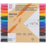 Kuretake Zig Memory System Writer Colour Set - 0.5mm & 1.2mm, Set of 12, Dual Tip