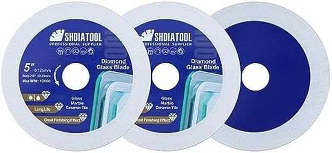 SHDIATOOL Diamond Glass Cutting Disc 5-Inch Saw Blade, Ultra-Thin Cut Off Wheel for Tile Ceramic Porcelain Marble 125mm (3 of Pack)