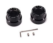 SUNDELY® 2 Pcs Front Rear Wheel CNC Aluminum RC Axle Nut Bolt Cover Cap for Motorbike Motorcycle Harley Bob CVO Dyna Fat Road Glide Road King Softail Sportster Street FXDFSE (Front, Black)