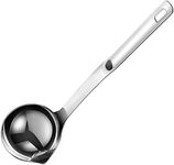 BEING CART® - Stainless Steel Oil Soup Separator Spoon, Oil Filter Spoon, Cooking Spoon Oil-Separated Spoon with Long Handle, Grease Filter Spoon for Home Kitchen Hot Pot Fat Skimmer (Silver)