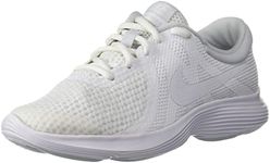 Nike Boys Revolution 4 (GS) White/White-Pure Running Shoe - 4.5 UK (943309-101-5Y)